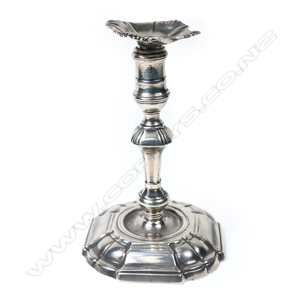 A George II cast silver tapper stick, Image 1++