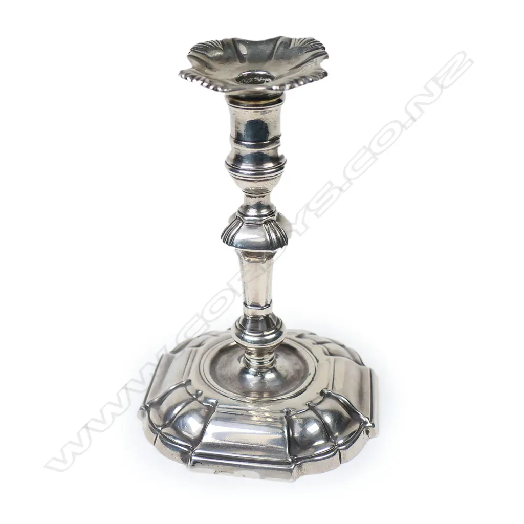 A George II cast silver tapper stick, Image 1++