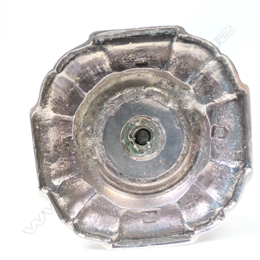 A George II cast silver tapper stick, Image 1++