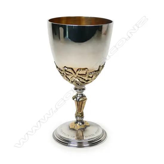 A Garrard & Co silver commemorative goblet, for the Royal Wedding Charles and Diana