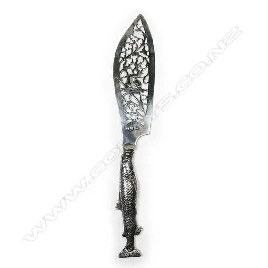 An Irish silver fish server,