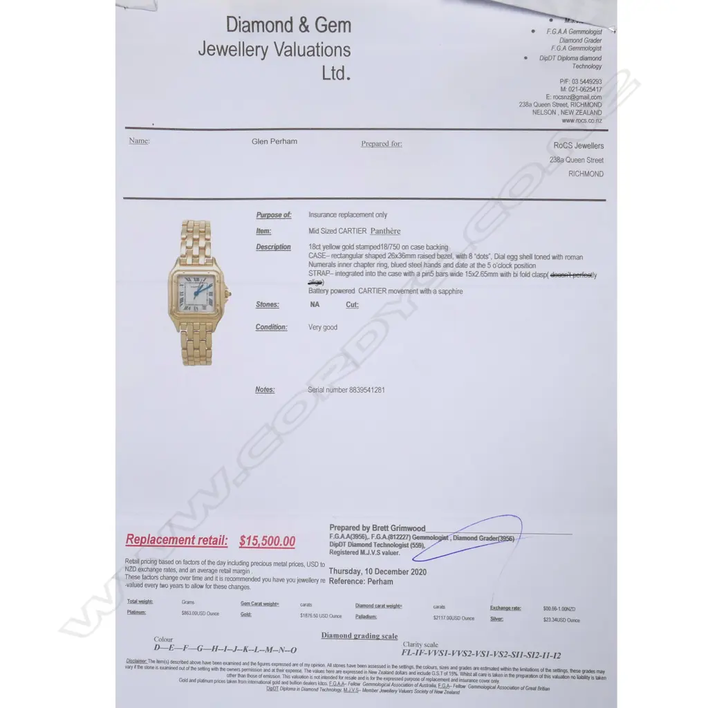 An 18ct gold Cartier Panthère wristwatch Image 1++