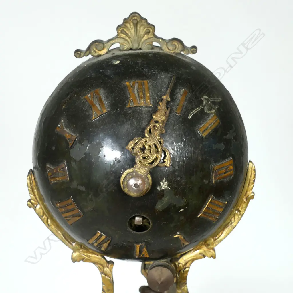 A 19thC French Aug Moreau spelter figured mystery clock, Image 1++