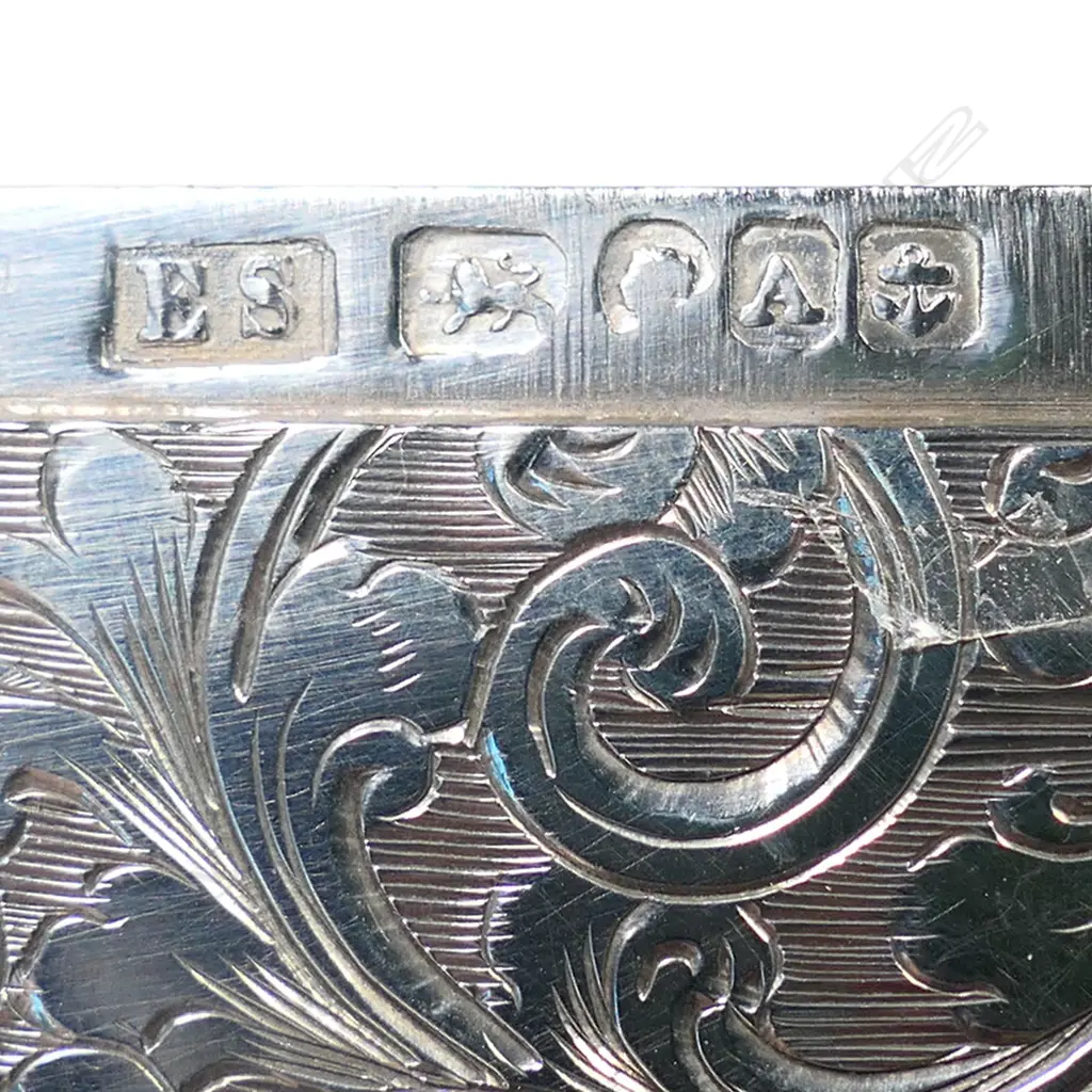 A rare Victorian silver double sided castle-top card case, Image 1++