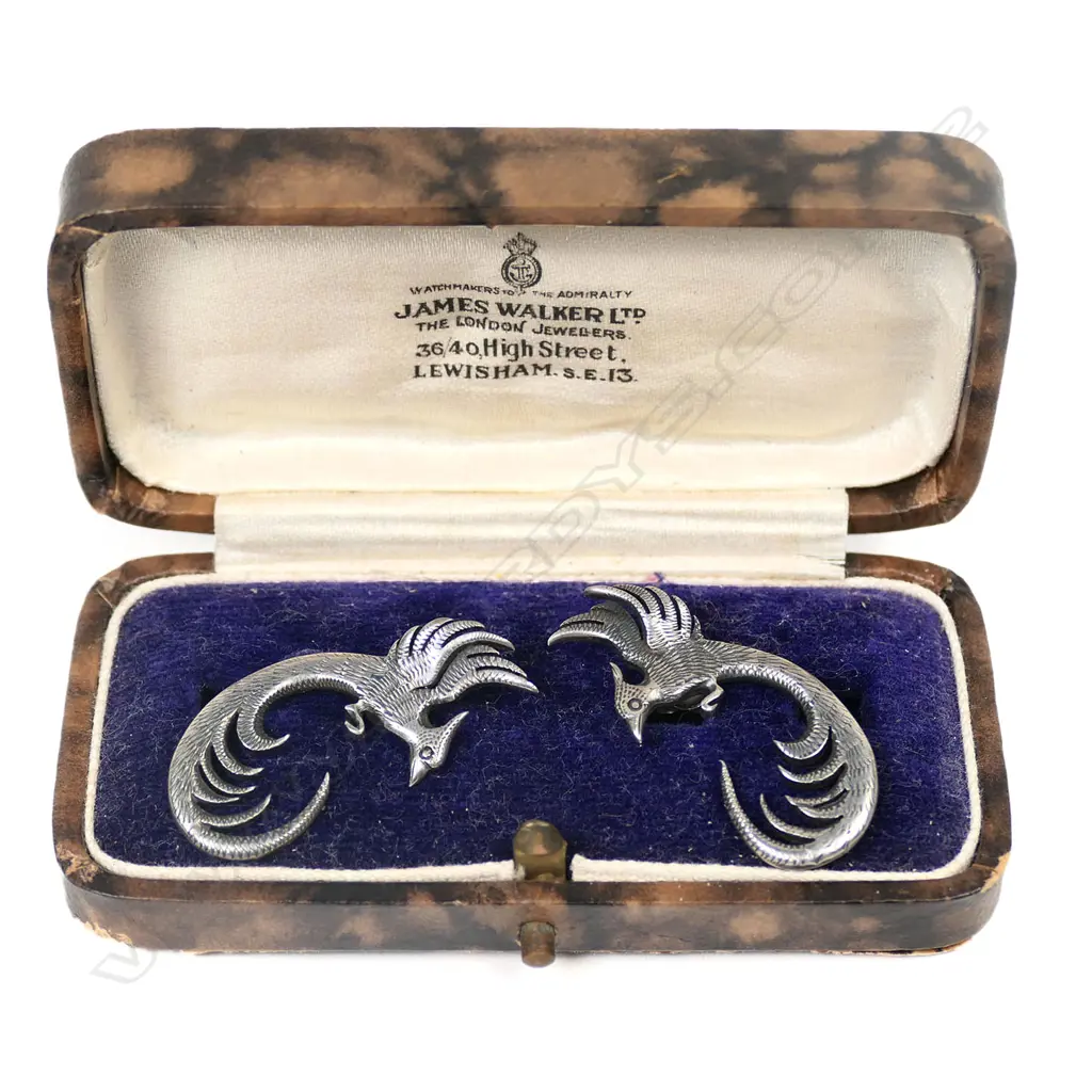 A pair of Tony Buller silver phoenix earrings, Image 1++