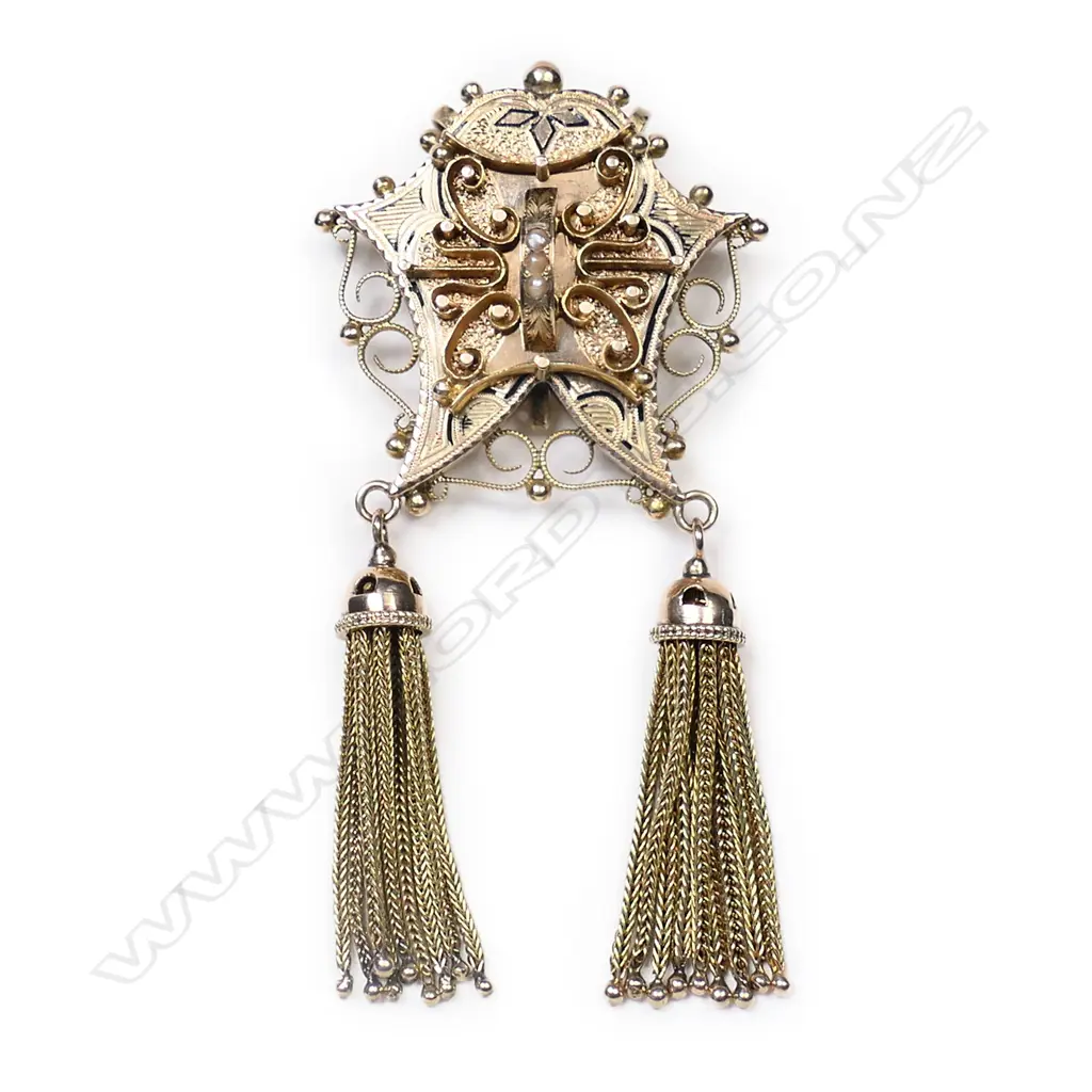 A 14ct gold Victorian brooch, Image 1++