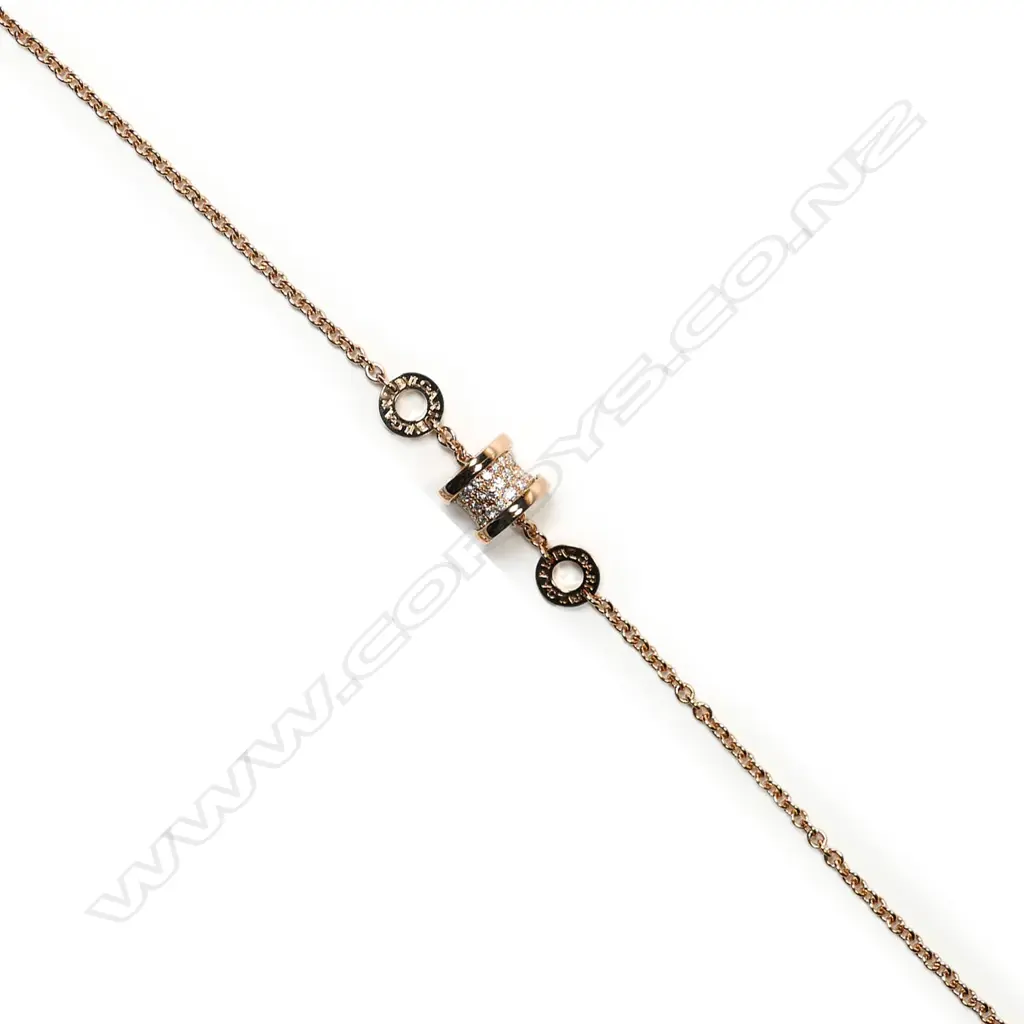 An 18ct rose gold and diamond bracelet, Image 1++