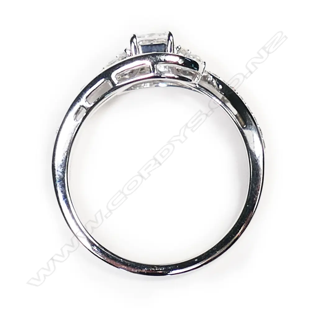 A 14ct white gold and diamond dress ring, Image 1++