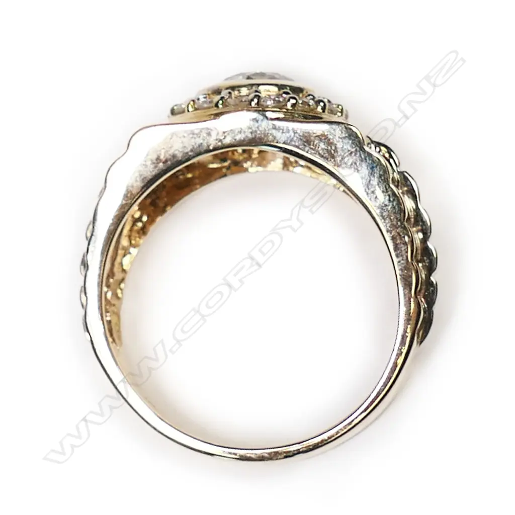 A 14ct gold and diamond Rolex inspired ring, Image 1++