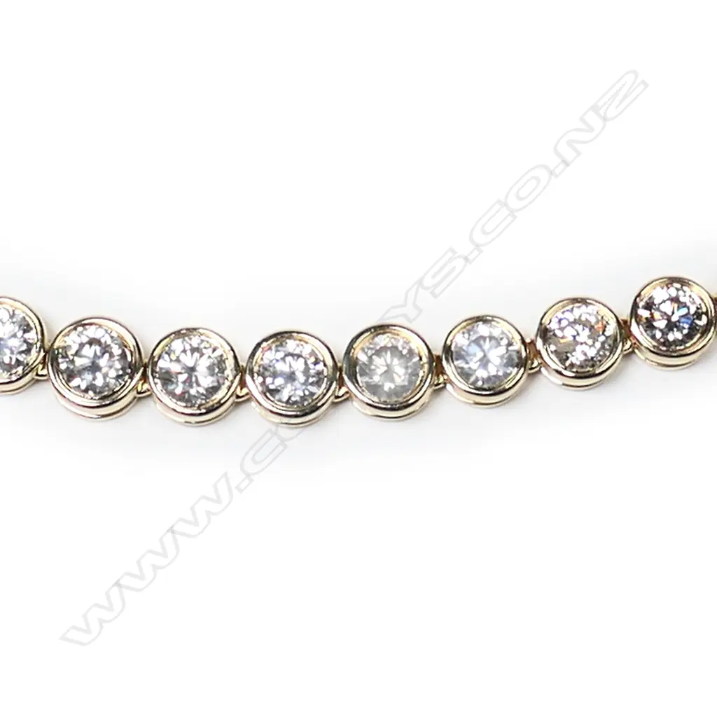 A 14ct yellow gold and fancy yellow diamond Riviera necklace, Image 1++