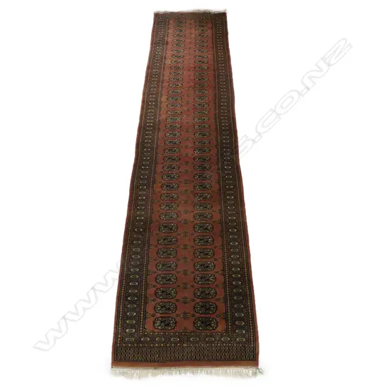 A Pakistani hand knotted runner,