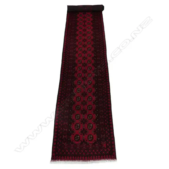 An Afghan Turkoman hand knotted runner,