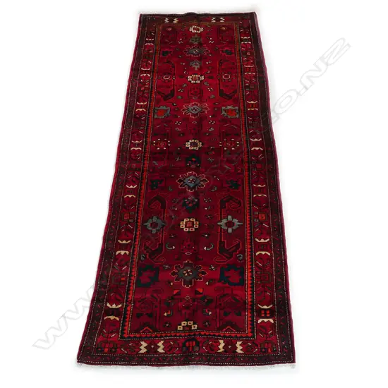 An Iranian Hamadan hand knotted runner,