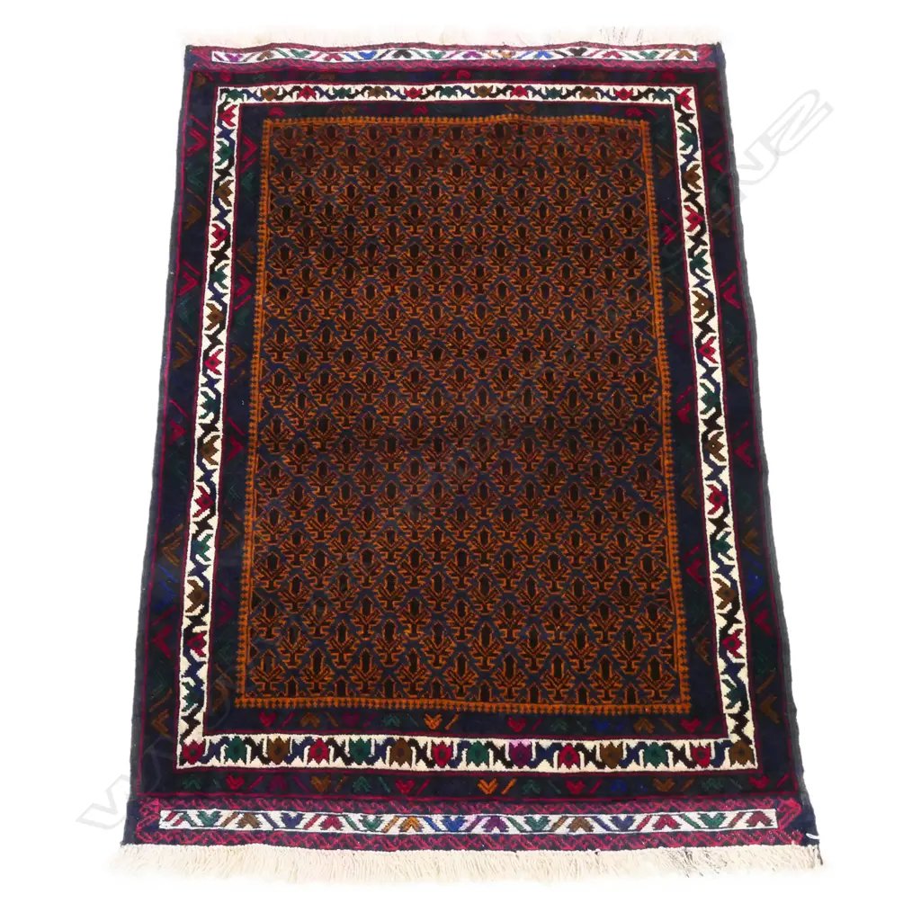 A hand knotted tribal Balouch small rug, Image 1++