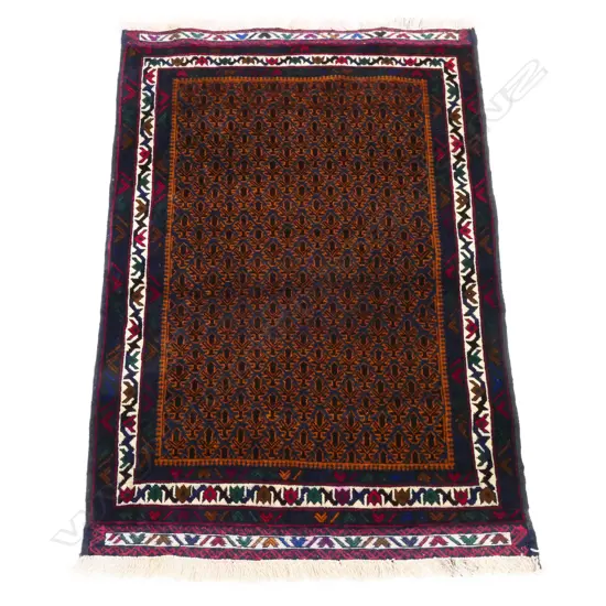 A hand knotted tribal Balouch small rug,