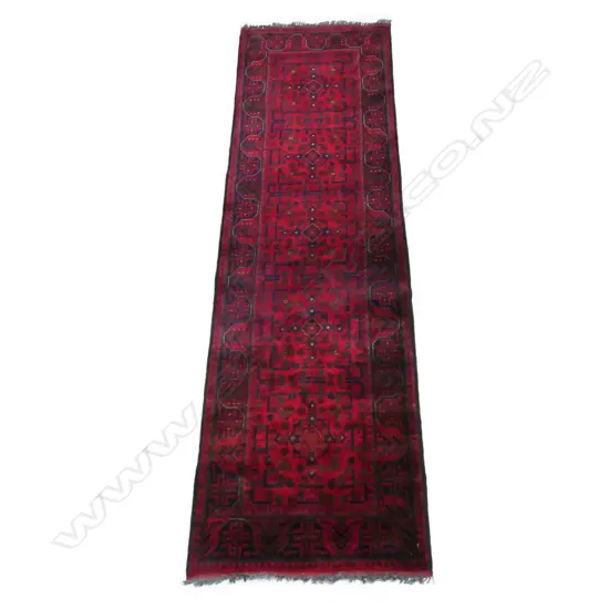An Afghan Andkhoi hand knotted runner,