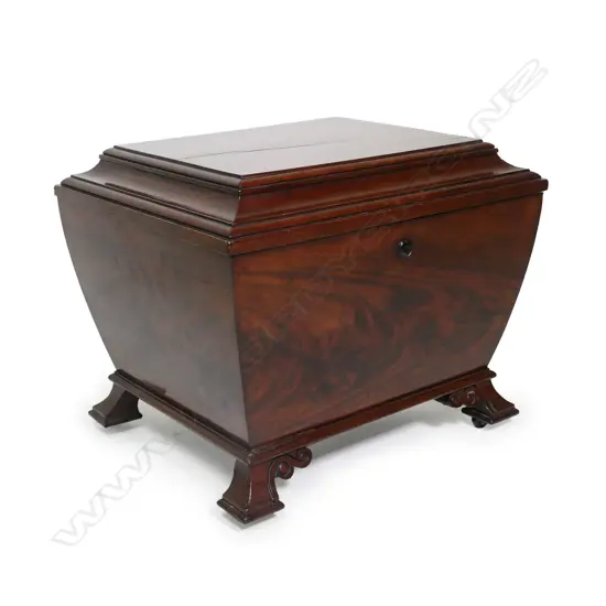 A Regency mahogany cellarette,