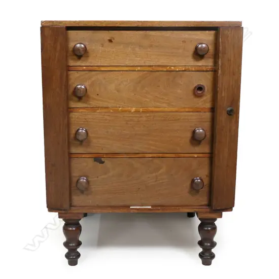 A Victorian small proportion Wellington chest,