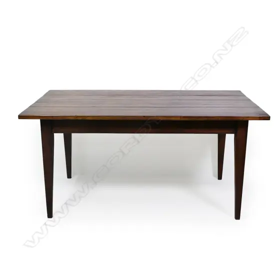 A French provincial style fruit wood dining table,