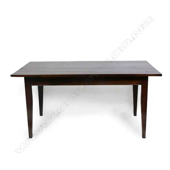 A French provincial style fruit wood dining table,