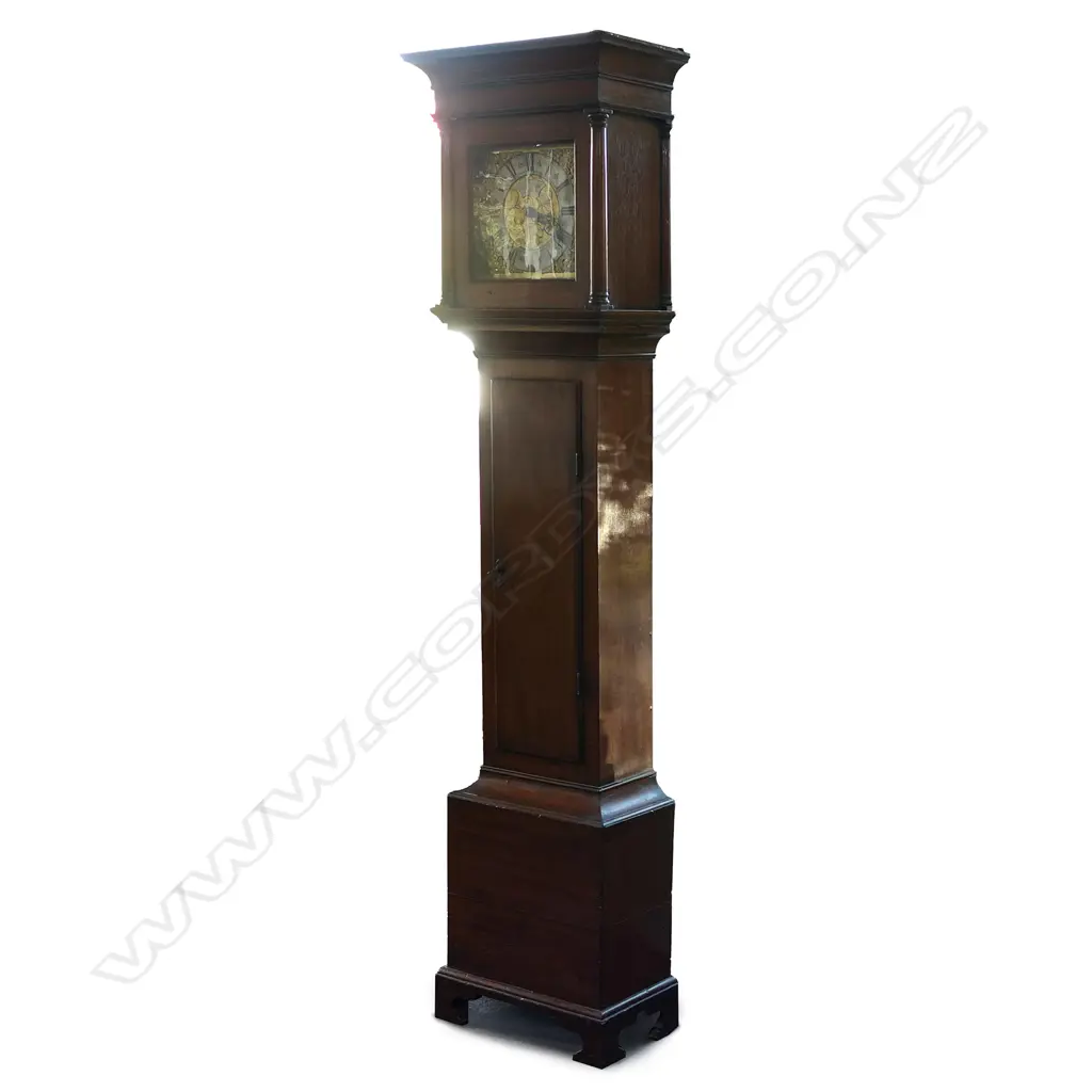 A mid 18thC thirty-hour, oak long case clock, Image 1++