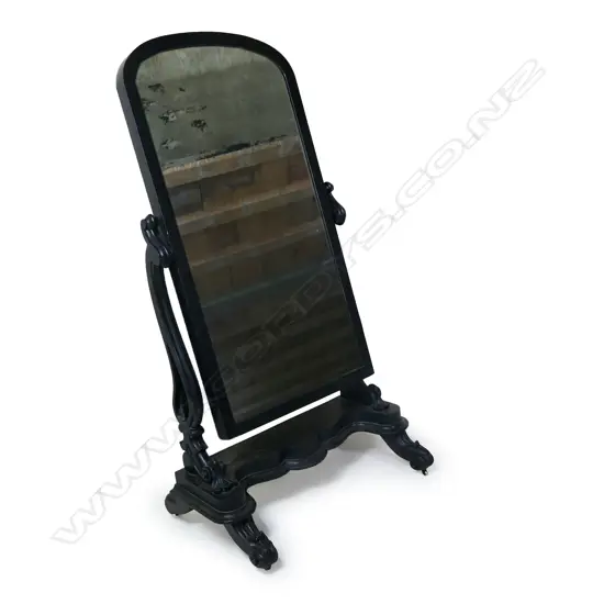 A Victorian cheval mirror,