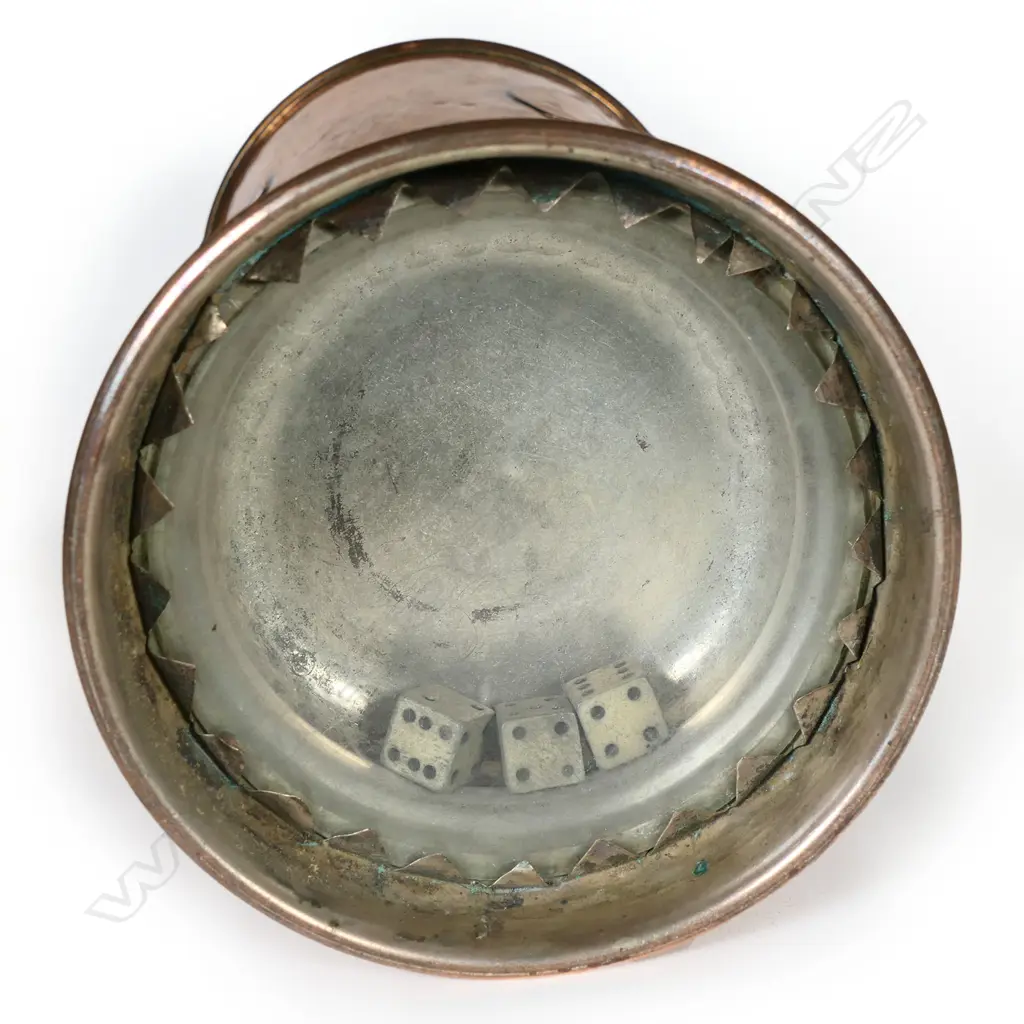 A Georgian Old Sheffield Plate tavern gambling beaker, Image 1++