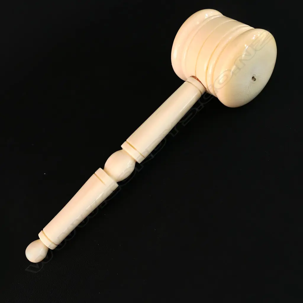 An old turned ivory auctioneers’ gavel, Image 1++