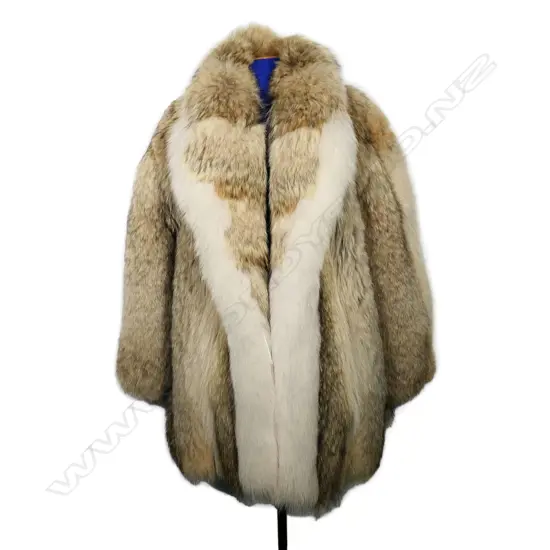 A luxurious fox fur coat,