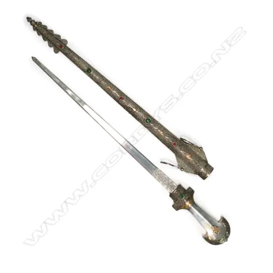An uncommon c.1970 Arabian presentation jewelled sword,