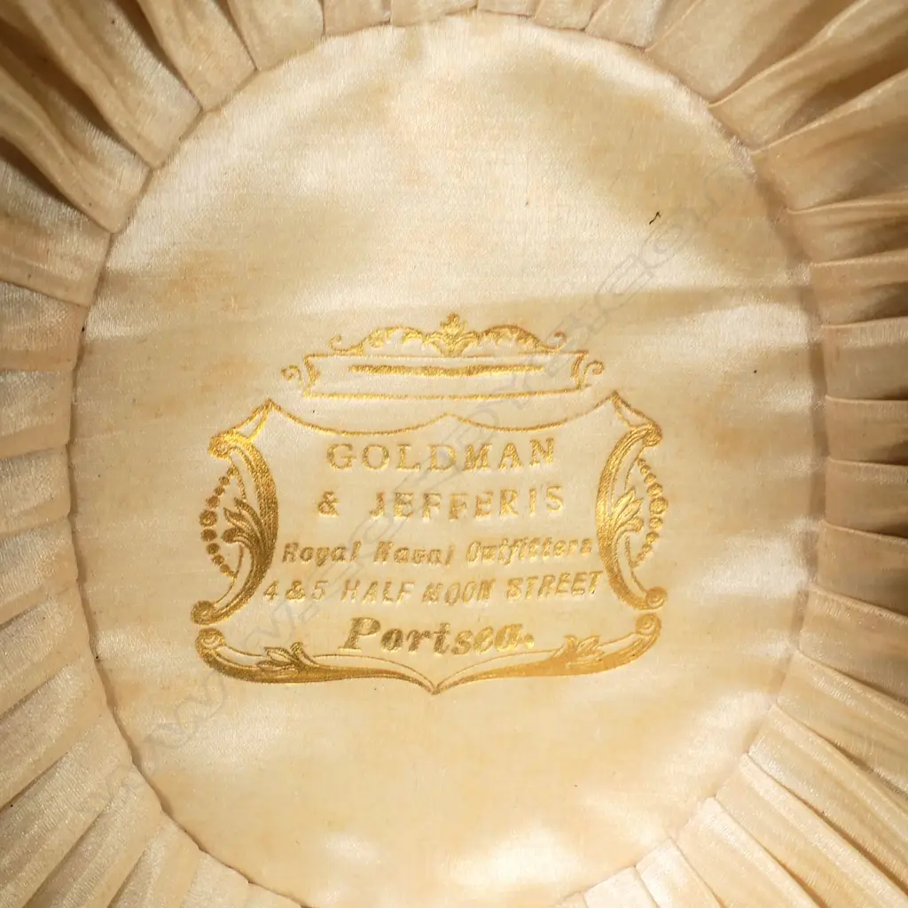 A Victorian Royal Navy bicorn hat in original tin case, Image 1++