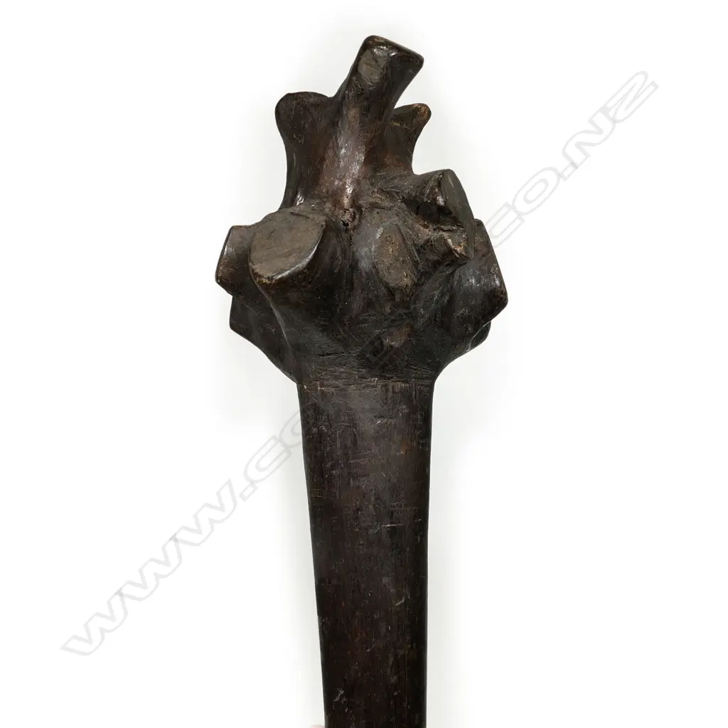An old Polynesian root-stock club Image 1++