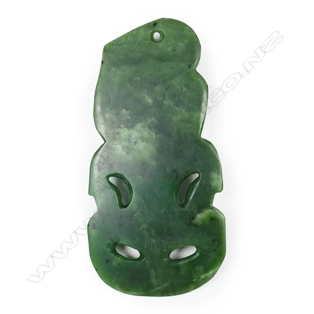 An  impressive Charlie Raponi Wilson nephrite hei tiki, Image 1++