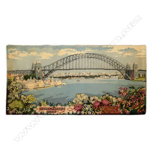A vintage Feltex picture rug