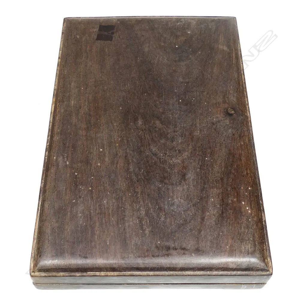 A Chinese hardwood boxed set of twelve Zodiac sign red ink stones, Image 1++