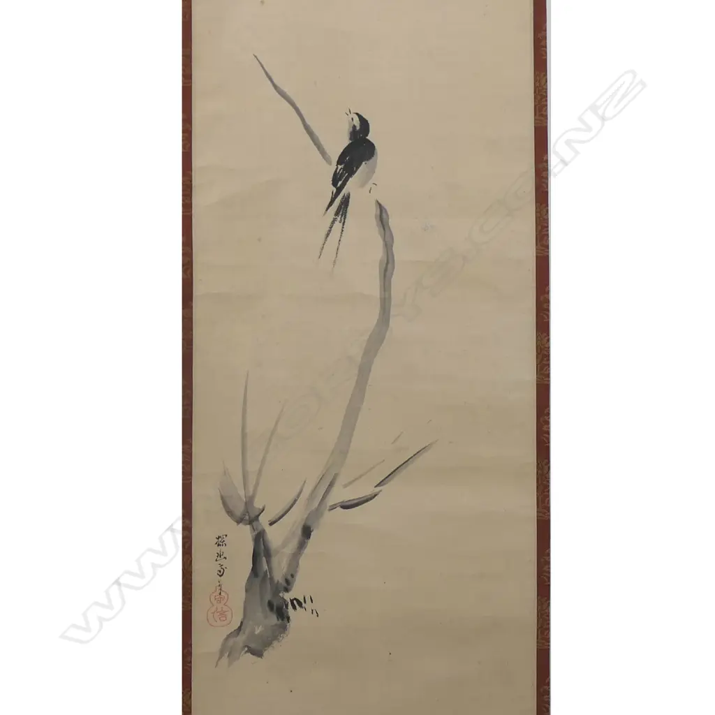 An old Chinese shui-me 水墨 watercolour triptych, Image 1++