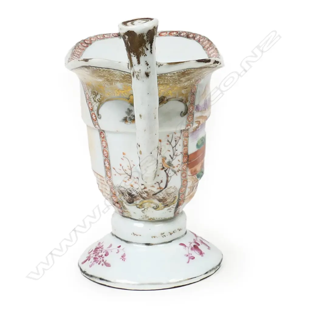 An 18thC Chinese export porcelain famille rose creamer, Qianlong (1736--1795), Image 1++