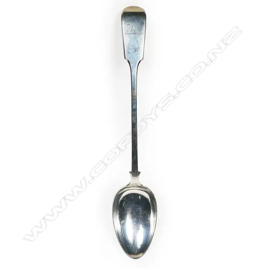 An early Victorian silver pie spoon,