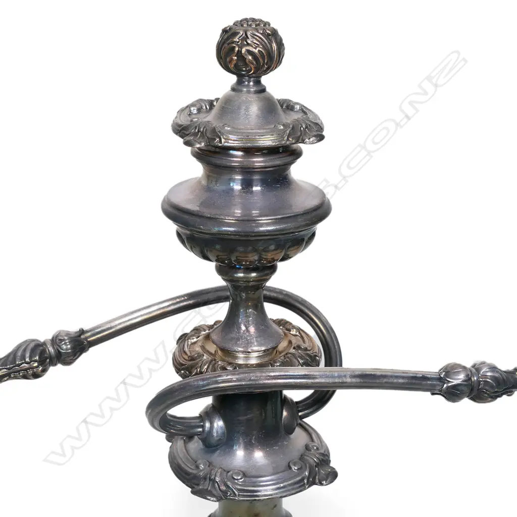 A pair of early 20thC silver on copper table candelabra Image 1++