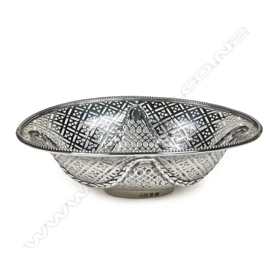 A George III silver pierced bowl,