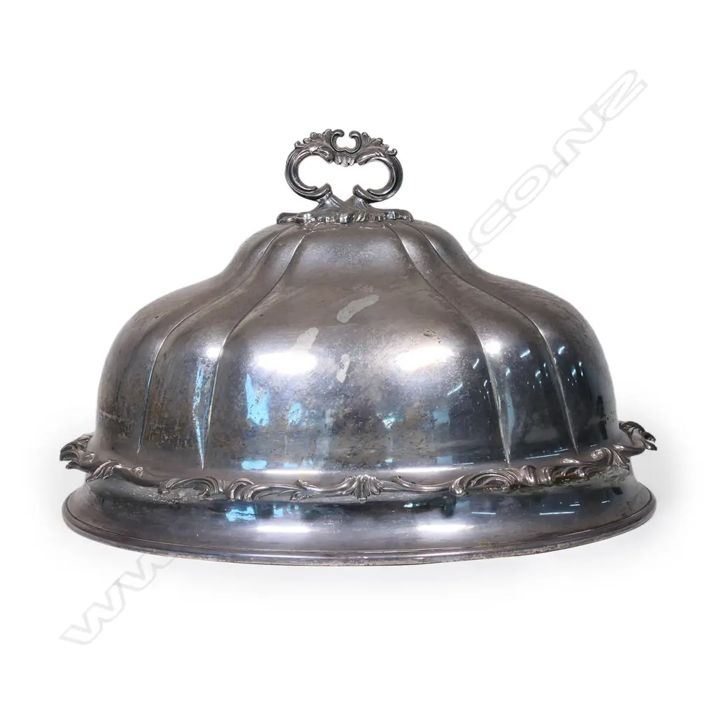 A large and impressive Victorian silver plate food cover, Image 1++