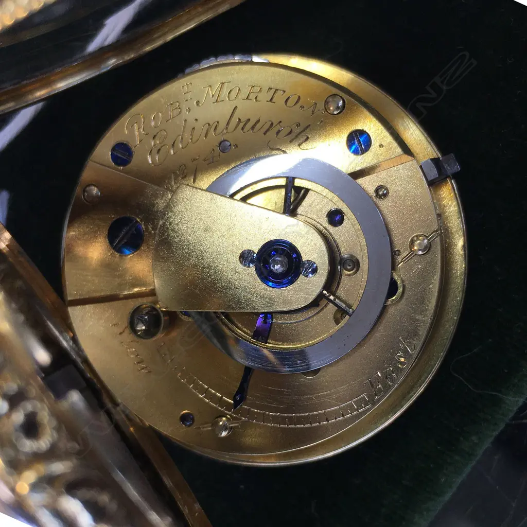 An 18ct gold, open face pocket watch by Robert Morton, Edinburgh, hallmarked 1820 Image 1++