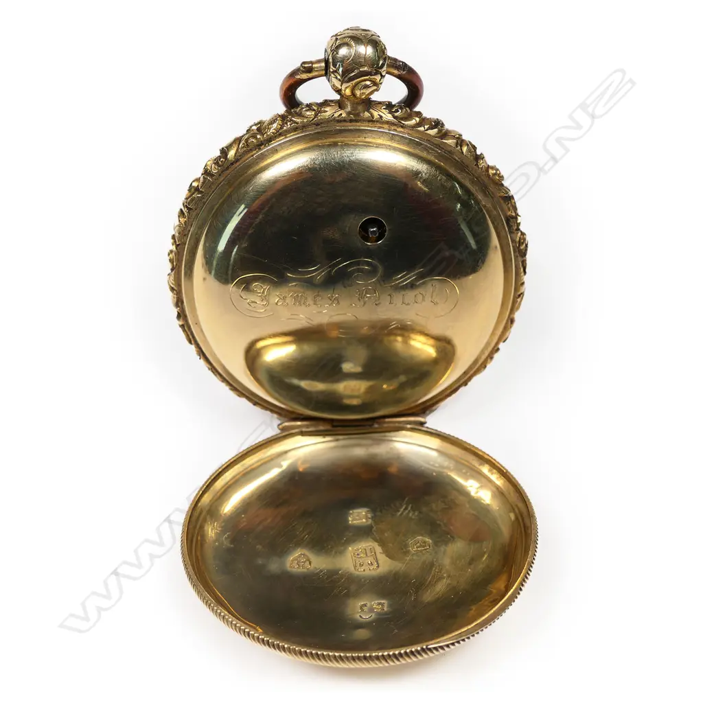 A George III 18ct gold cased open face pocket watch by Robert Roskell, Liverpool, Image 1++