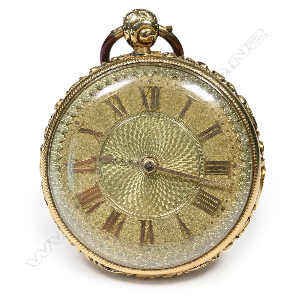 A George III 18ct gold cased open face pocket watch by Robert Roskell, Liverpool, Image 1++