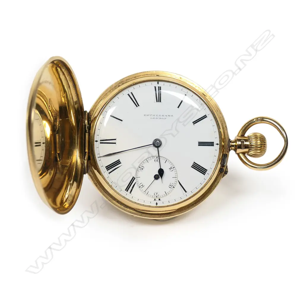 An 18ct gold Rotherhams, London hunter case pocket watch, Image 1++