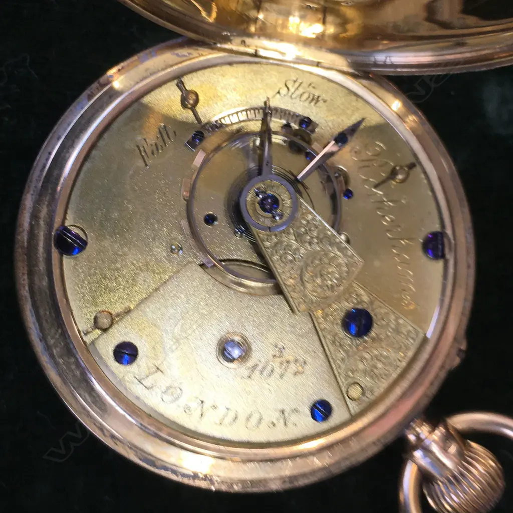 An 18ct gold Rotherhams, London hunter case pocket watch, Image 1++