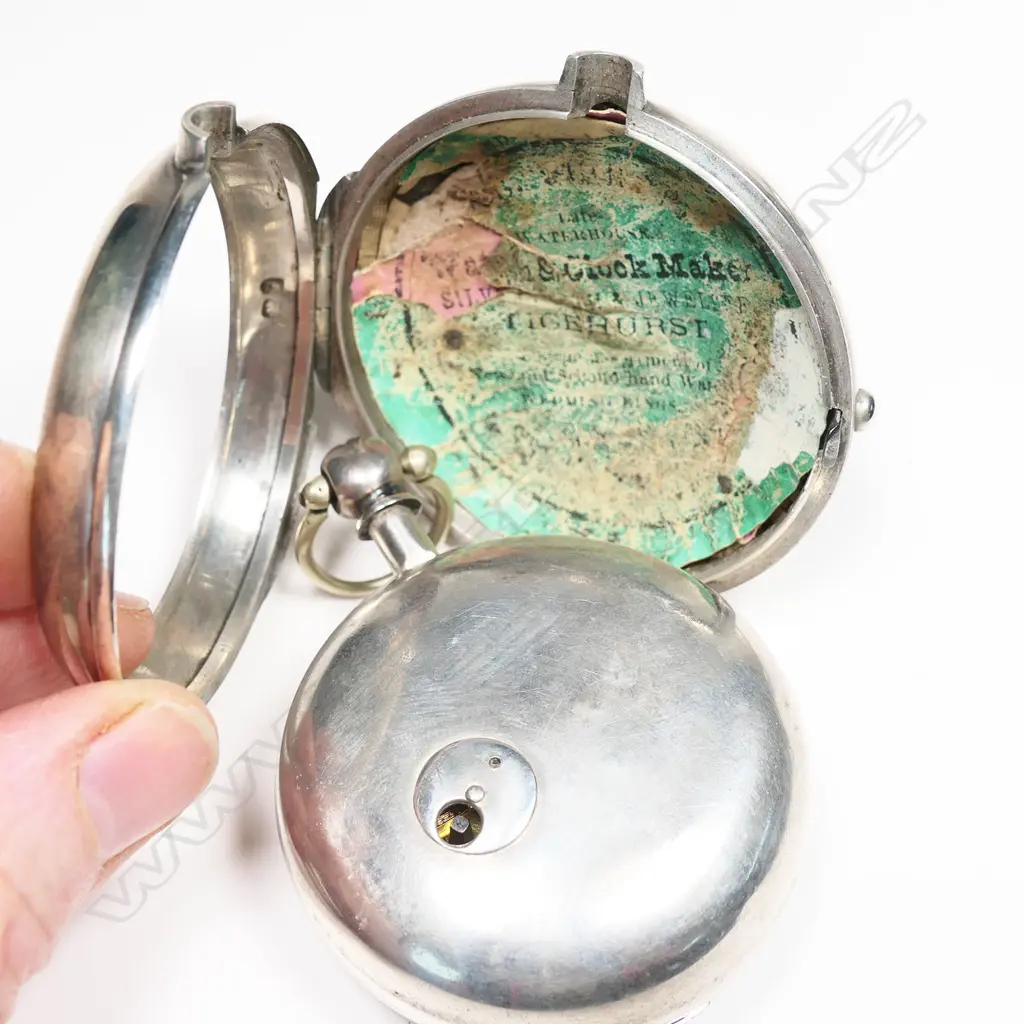 An antique silver pair case watch by Jonathan Noakes, Burwash Image 1++