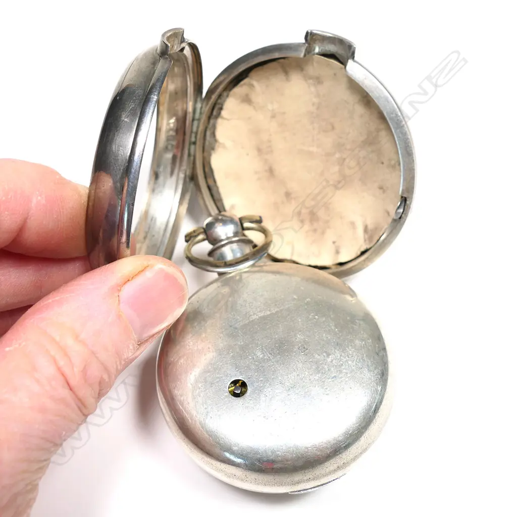 An antique silver pair case watch by Samuel Sharpe, Retford Image 1++