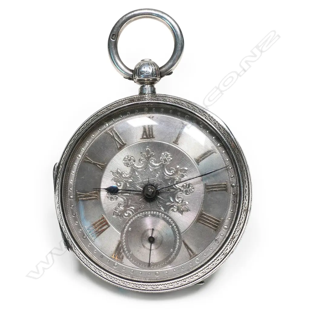 A Victorian silver cased, open face large pocket watch Image 1++