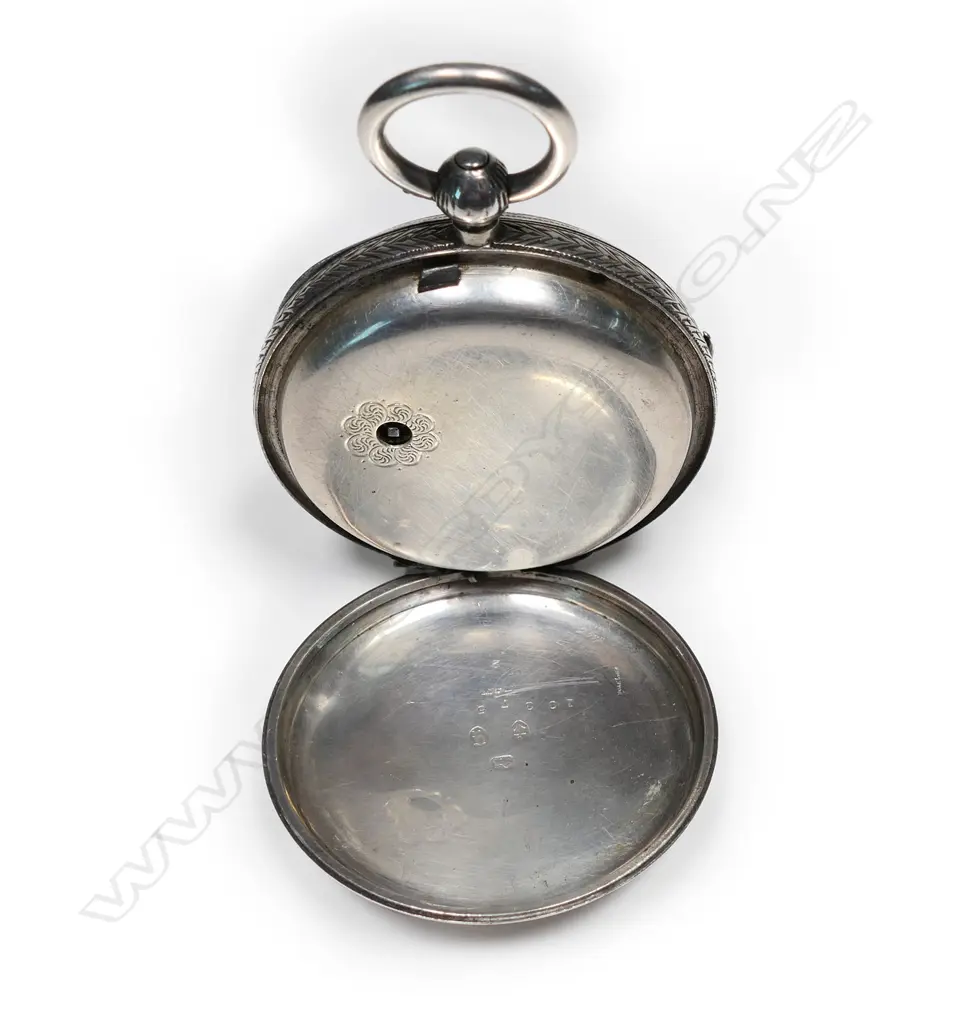 A Victorian silver cased, open face large pocket watch Image 1++